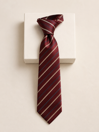 Cravate Bordeaux Rayée