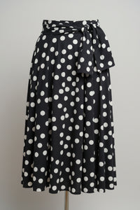 Jupe midi fluide à pois