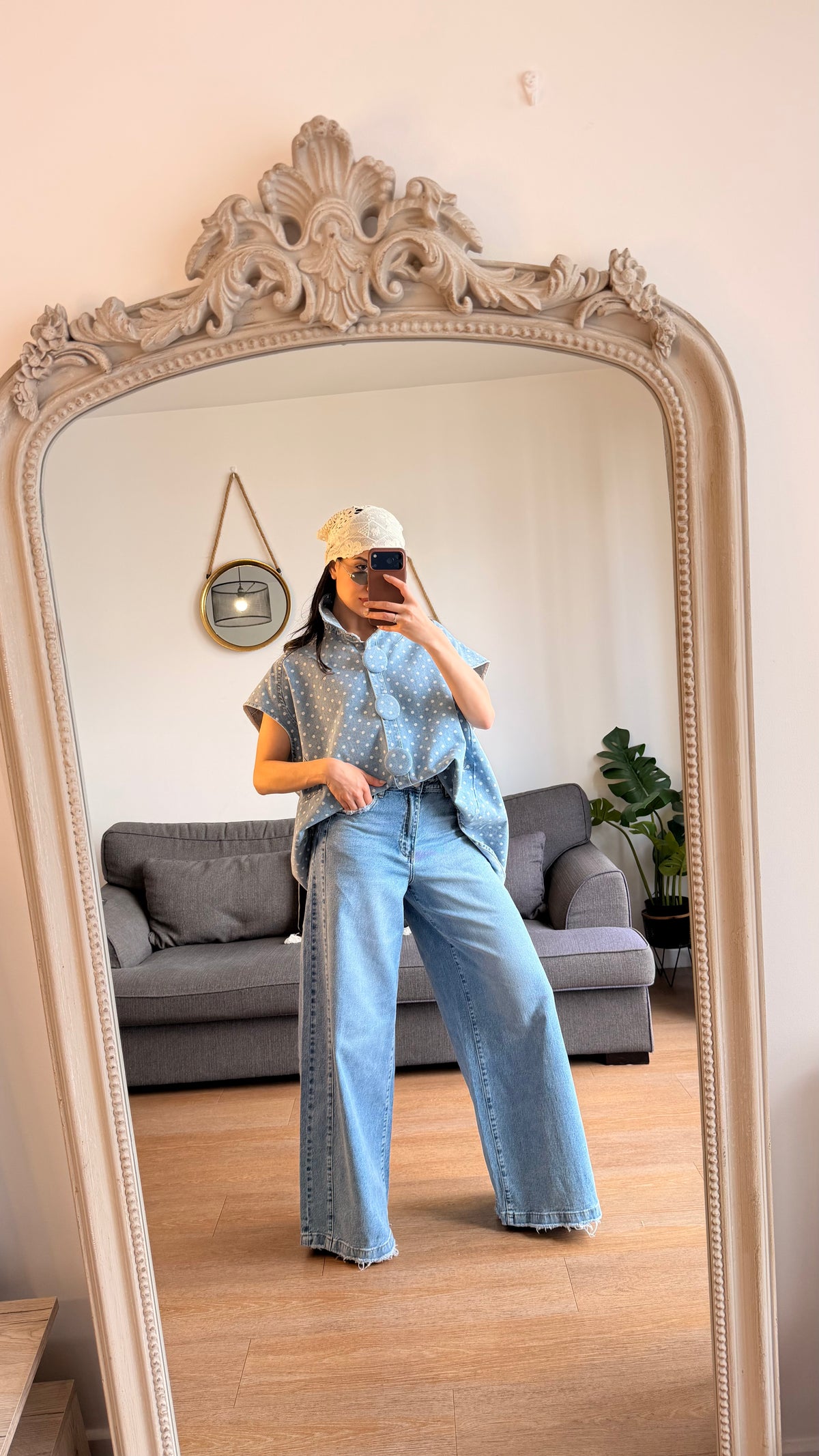Jean wide leg – Bleu clair