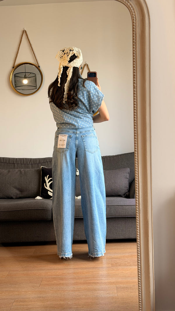 Jean wide leg – Bleu clair