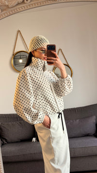 Veste légère à pois - Blanc & Noir