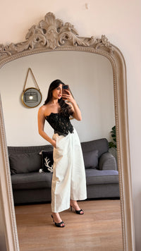 Bustier en dentelle – Noir