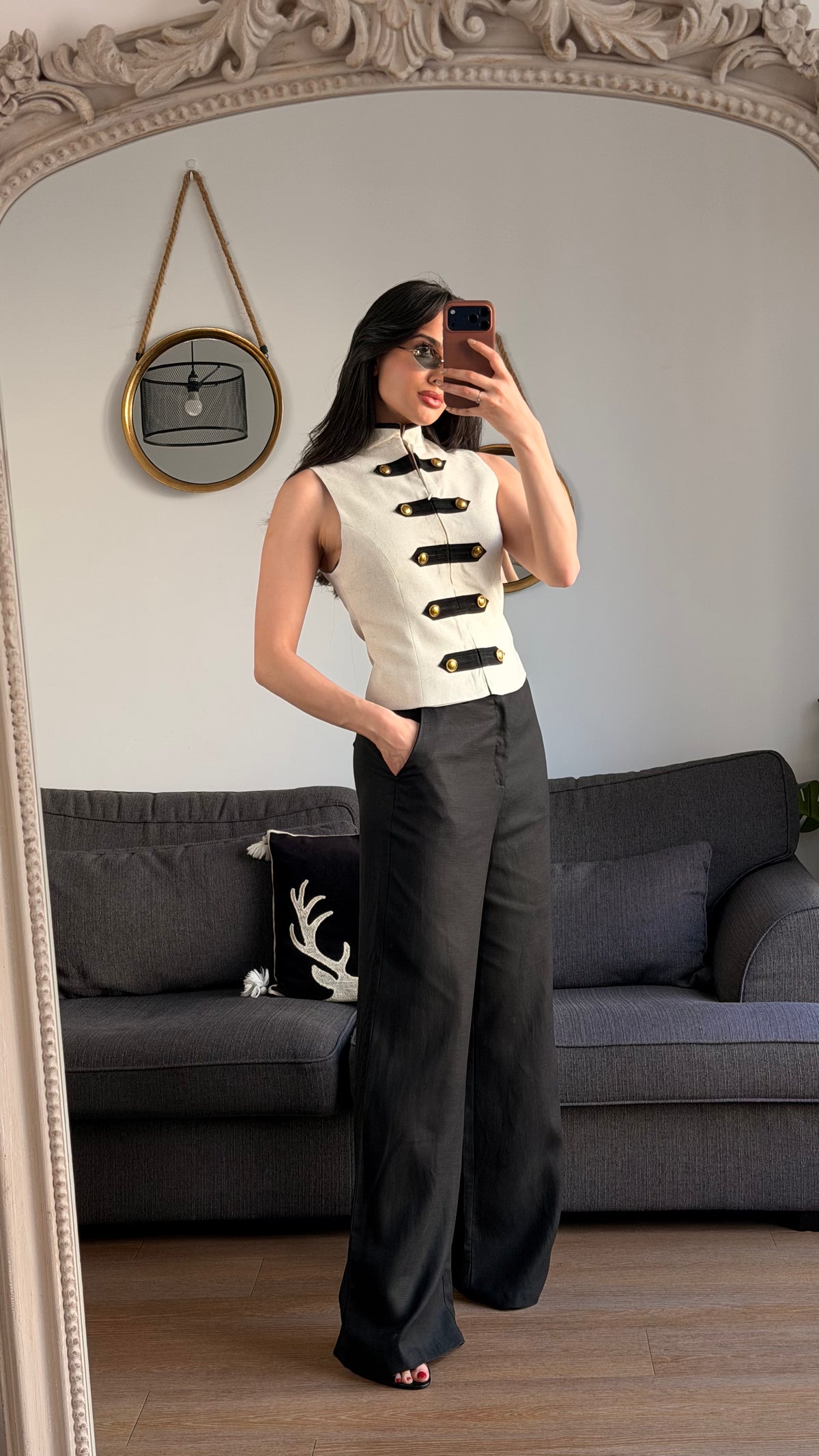 Gilet écrue chic