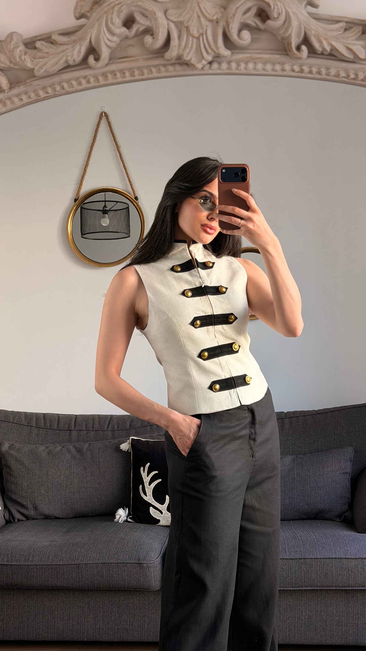 Gilet écrue chic