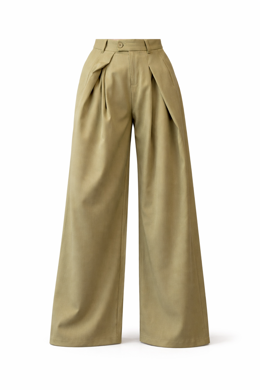 Pantalon large kaki