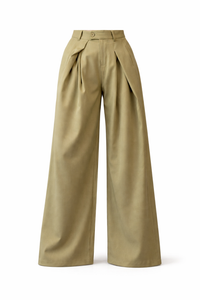 Pantalon large kaki