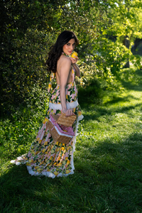 Robe Longue Citronnée Élégance d’Été