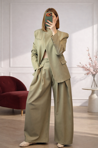 Pantalon large kaki
